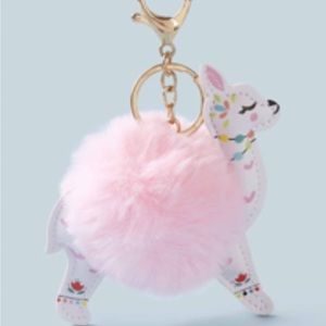 Pom Pom Alpaca Keychain